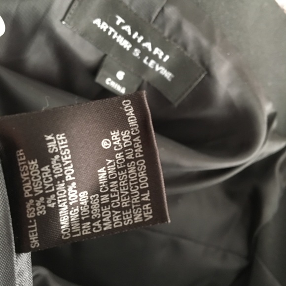 Tahari black blazer with satin stripes - Picture 6 of 6